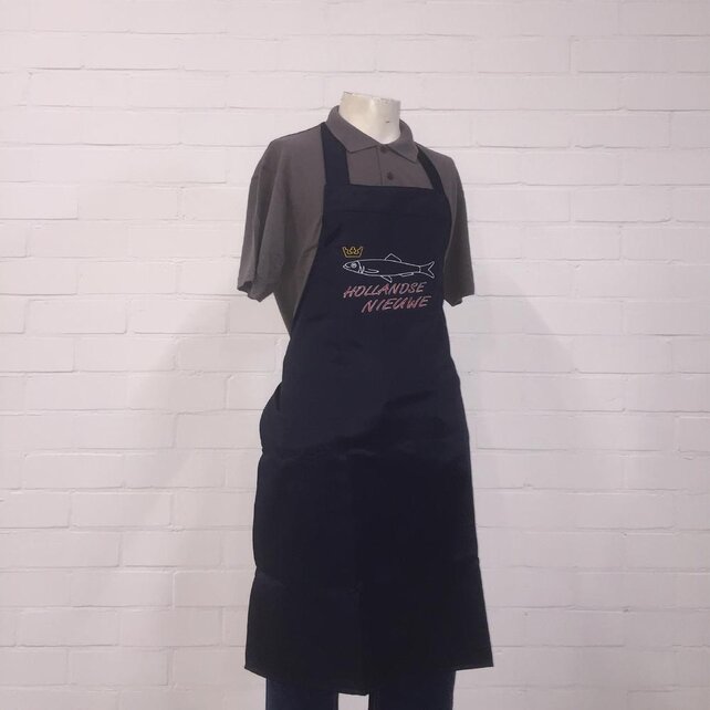 Schort  beavernylon met haring logo geborduurd