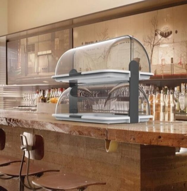 Brooddisplay  roltop dubbel  2 tone