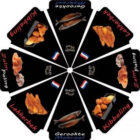 Parasol gebakken vis 2 kleuren