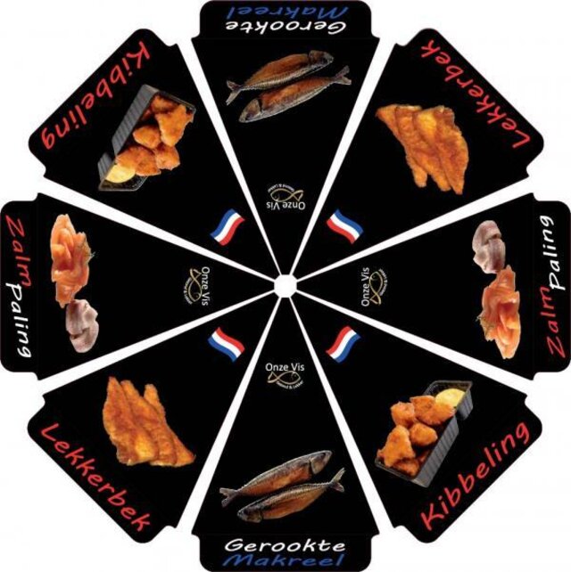 Parasol gebakken vis 2 kleuren