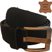 Riem Leder zwart glad