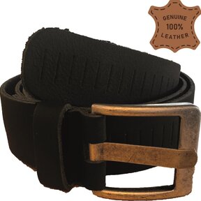 Riem Leder zwart glad