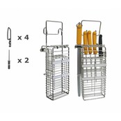 Messenkorf voor 4 messen  2 stalen