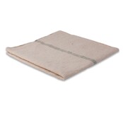 Dweil wit met groene band geweven 60x60cm