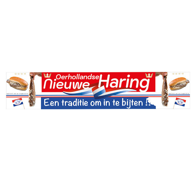 Spandoek Oerhollandse Nieuwe Haring 2023  (een traditie om in te bijten)