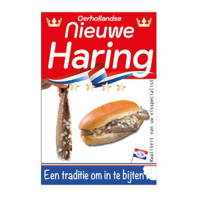 Poster PVCOerhollandse Nieuwe Haring   (een traditie om in te bijten)