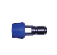 Adaptor Rvs met Nozzle met blauwe rubberbescherming
