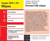 Oxylac   Wipes emmer a 150 stuks desinfectiedoekjes