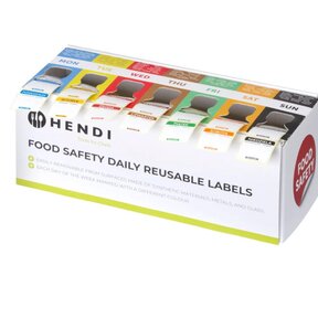 voedselveiligheidsstickers met dispenser