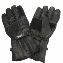 Motorhandschoenen leder gevoerd lange kap thinsulate
