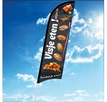 Beachvlag - Visje eten!
