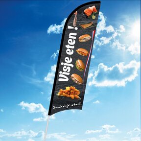 Beachvlag - Visje eten!