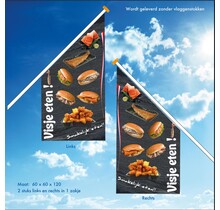 Visje eten! Gevelvlaggen links en rechts