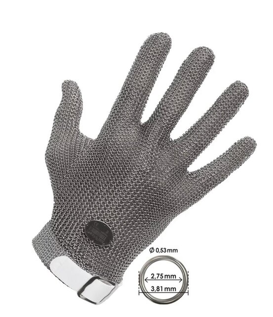 Rvs Handschoen Chainex kunststof band