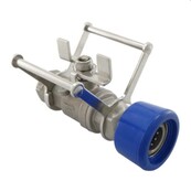 Kogelkraan Rvs met mechanische bescherming en snelkoppeling