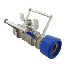 Kogelkraan Rvs met mechanische bescherming en snelkoppeling