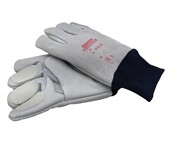 Diepvrieshandschoen WFieberbrunn  leer,bontvoering met boord