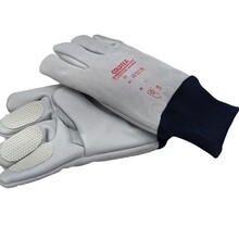 Diepvrieshandschoen Fieberbrunn  leer,bontvoering met boord