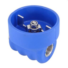 kogelkraan van RVS met rubberbescherming