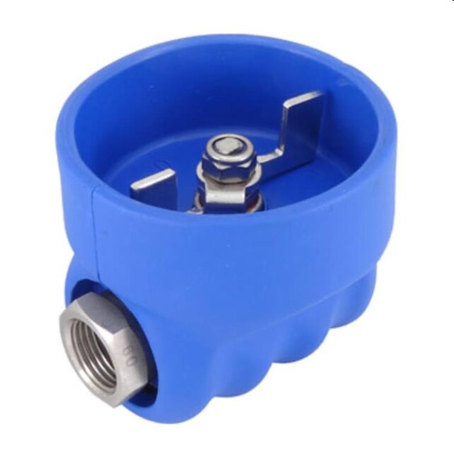 kogelkraan van RVS met rubberbescherming