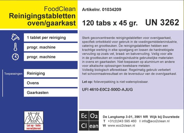 FC reinigingstabletten oven/gaarkast, 45g