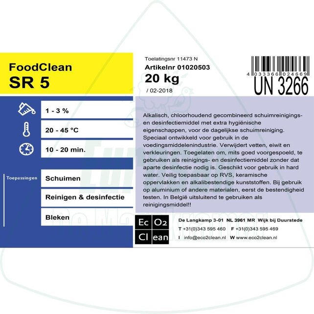 FoodClean Schuimreiniger SR 4   UN3267