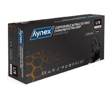 Hynex Nitrile Handschoen Diamond extra grip  PF Black 8,0gr 50/box