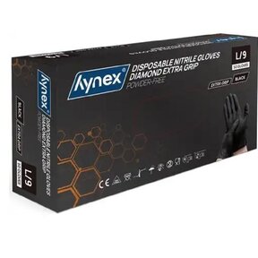 Hynex Nitrile Handschoen Diamond extra grip  PF Black 8,0gr 50/box