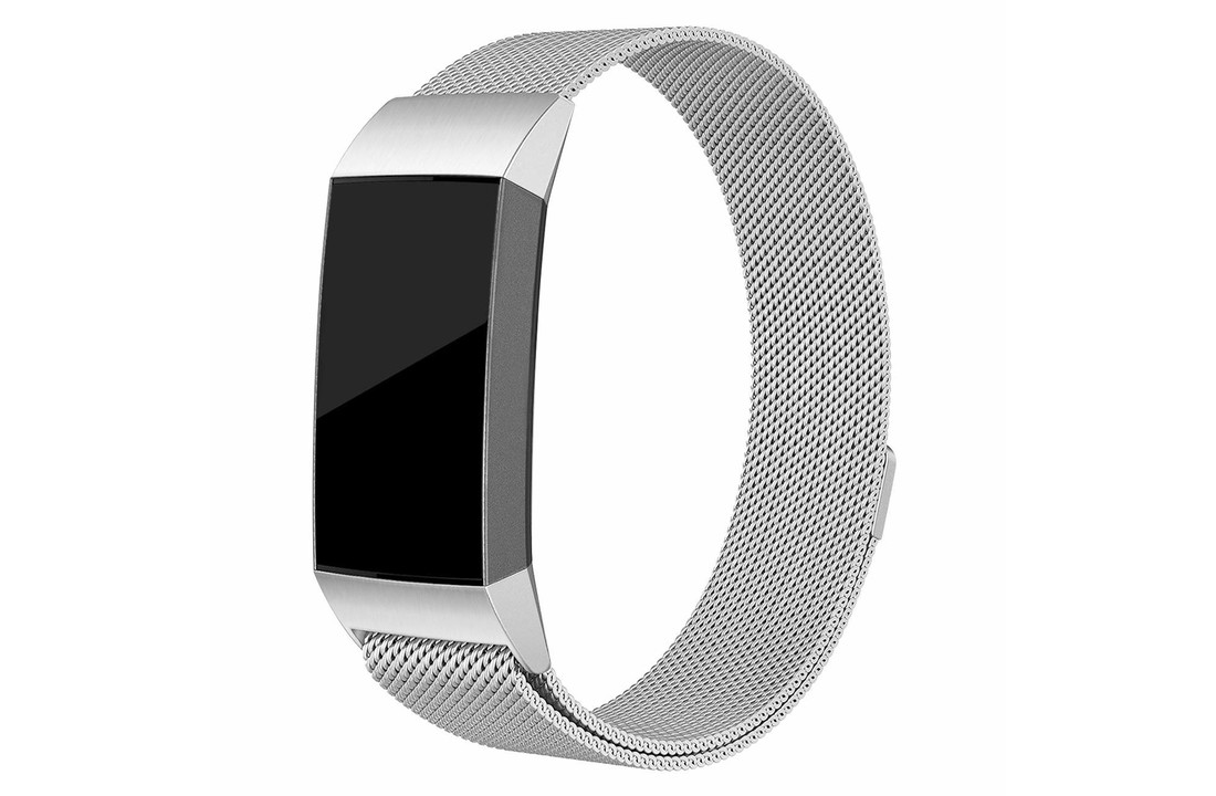 Fitbit Charge 3 / 4 Milanese Band - Zilver