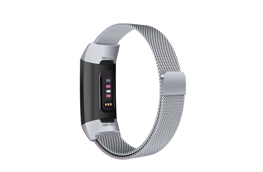 Fitbit Charge 3 / 4 Milanese Band - Zilver