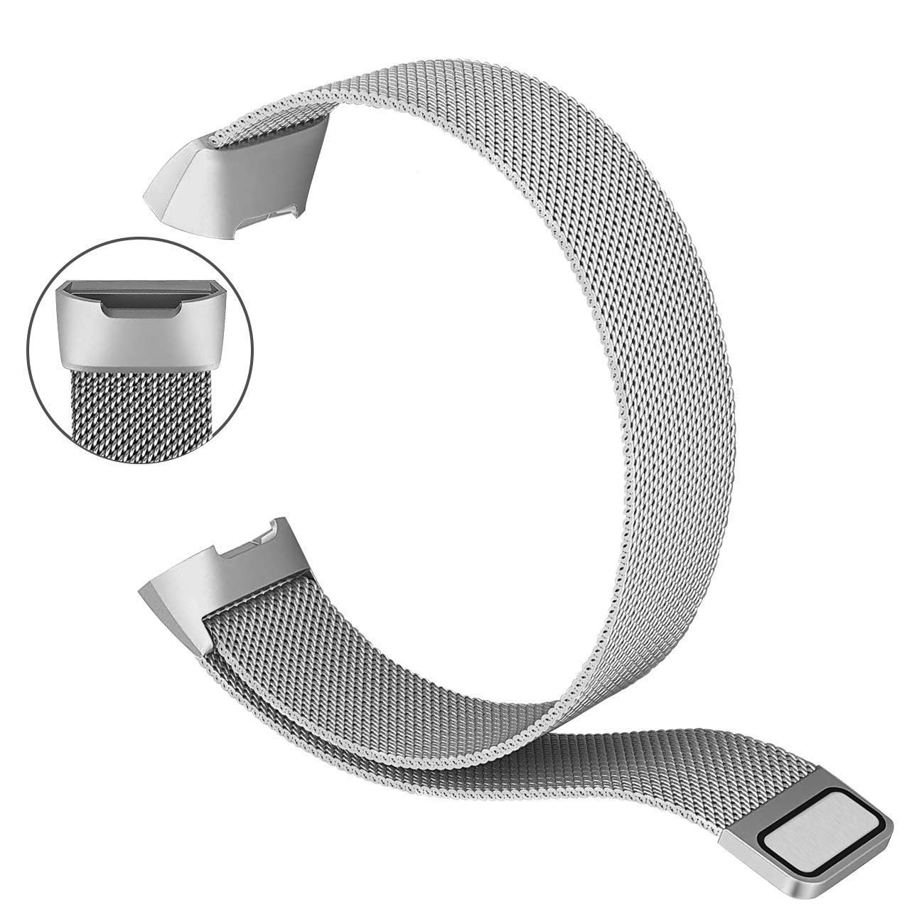 Fitbit Charge 3 / 4 Milanese Band - Zilver