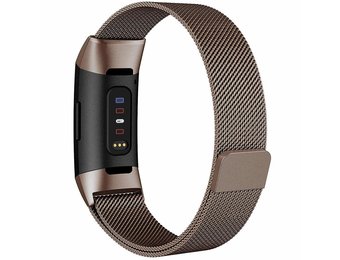 Fitbit Charge 3 / 4 Milanese Band - Bruin