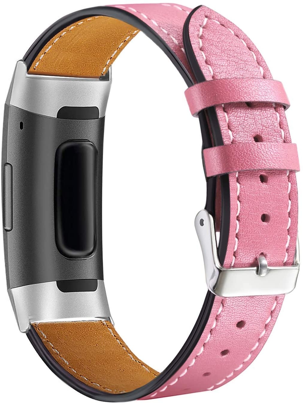 Fitbit Charge 3 / 4 Leer Bandje - Roze
