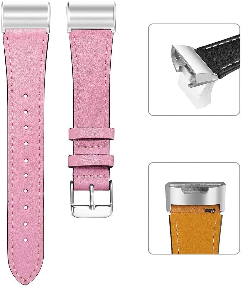 Fitbit Charge 3 / 4 Leer Bandje - Roze