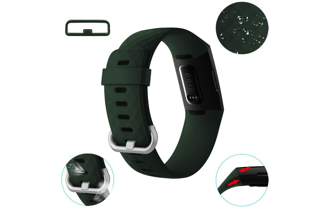 Fitbit Charge 3 / 4 Classic Bandje - Groen