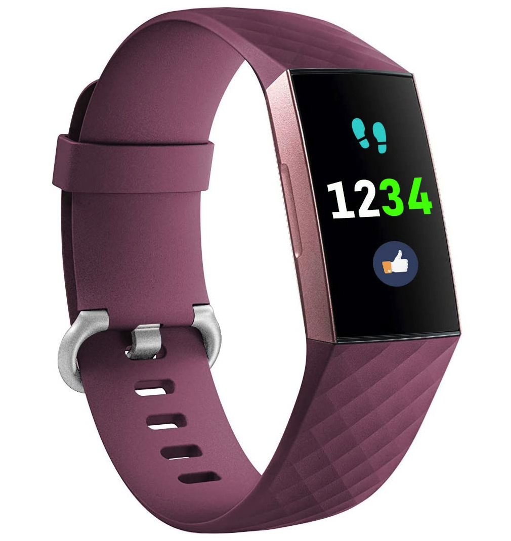 Fitbit Charge 3 / 4 Classic Bandje - Bordeauxrood