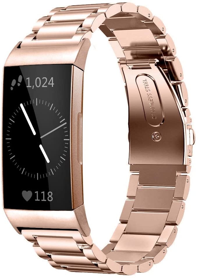 Fitbit Charge 3 / 4 Schakel Bandje - Rose Gold