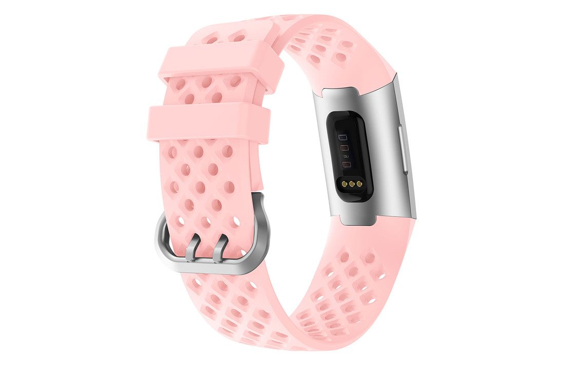 Fitbit Charge 3 / 4 Sport Air Bandje - Lichtroze