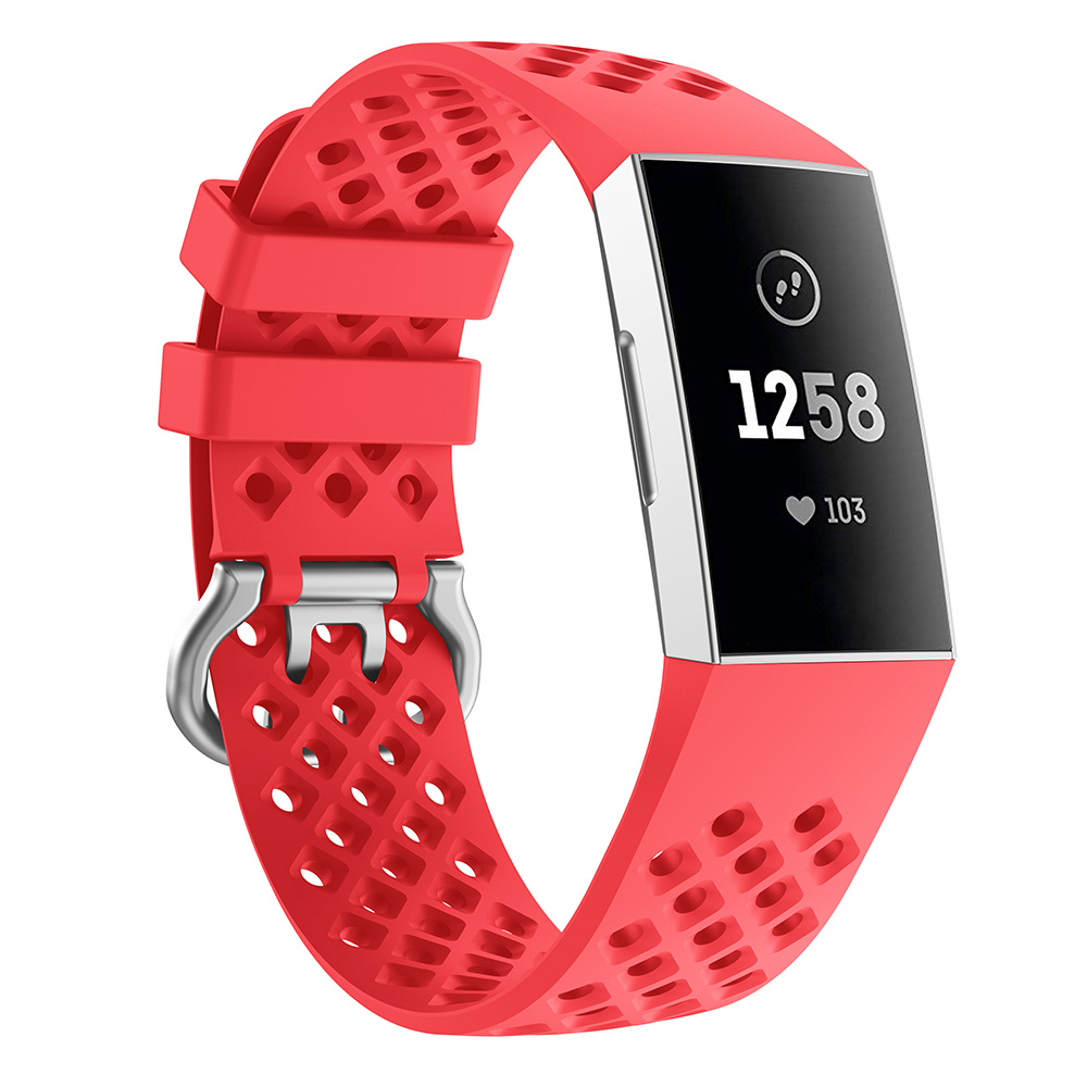 Fitbit Charge 3 / 4 Sport Air Bandje - Rood