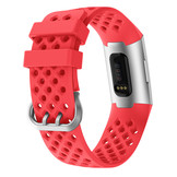 Fitbit Charge 3 / 4 Sport Air Bandje - Rood