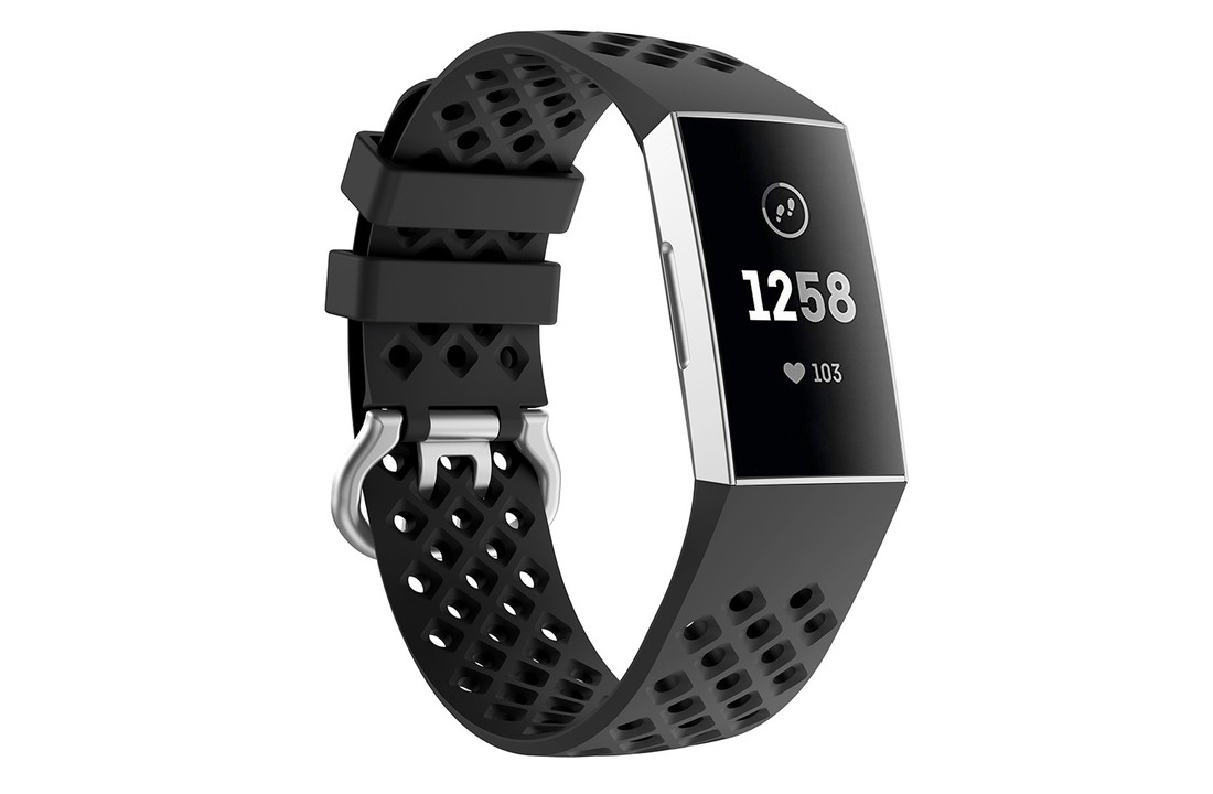 Fitbit Charge 3 / 4 Sport Air Bandje - Zwart