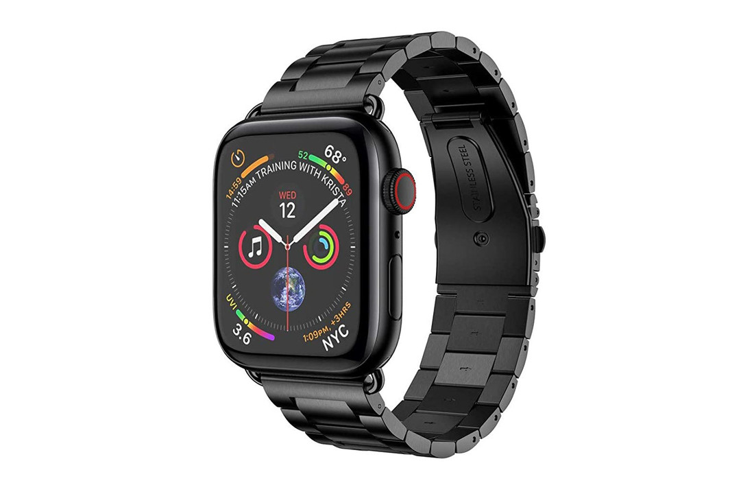 Apple Watch Stalen Schakel Band - Zwart