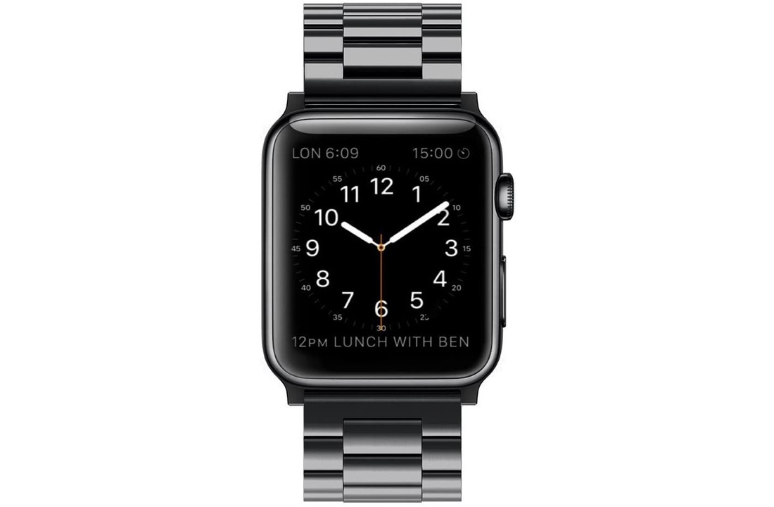 Apple Watch Stalen Schakel Band - Zwart