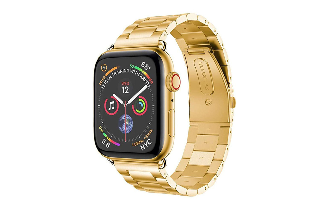Apple Watch Stalen Schakel Band - Goud