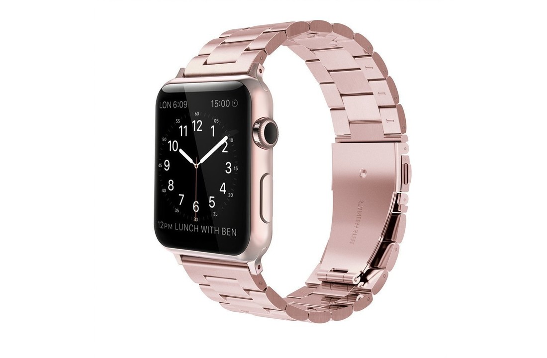 Apple Watch Stalen Schakel Band - Rose Gold