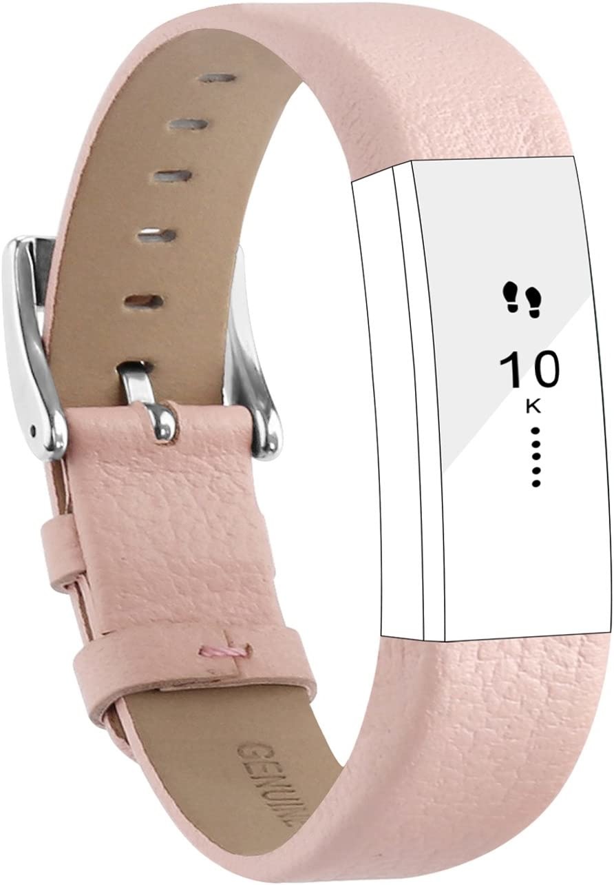 Fitbit Alta HR Leren Bandje - Roze