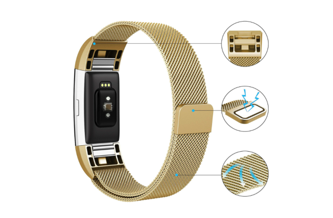 Fitbit Charge 2 Milanese Band - Goud