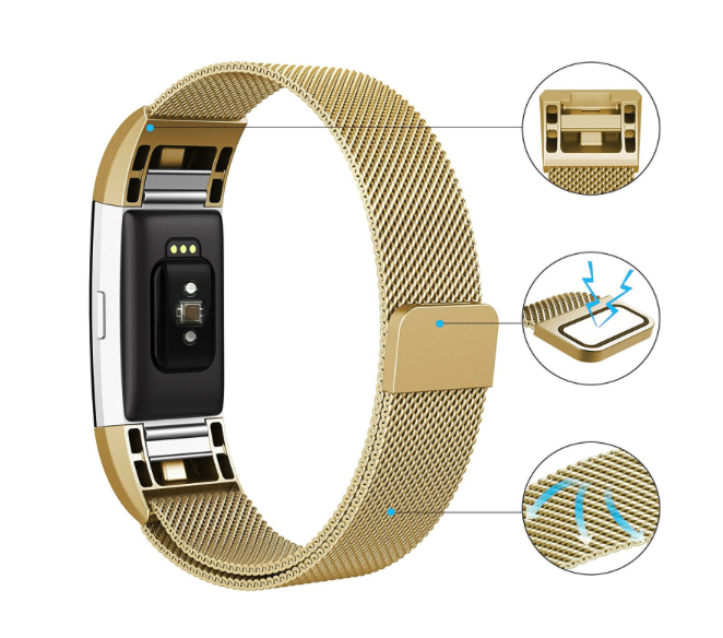 Fitbit Charge 2 Milanese Band - Goud