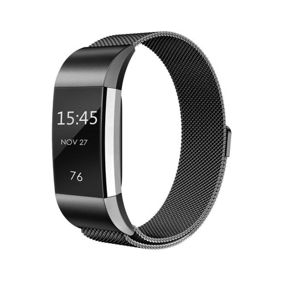 Fitbit Charge 2 Milanese Band - Zwart