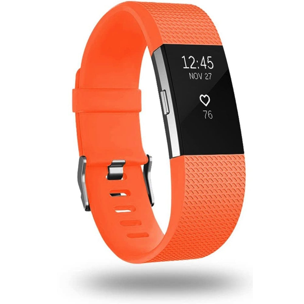 doel Belachelijk Europa Fitbit Charge 2 classic bandje - oranje | Yonosmartwatchbandjes